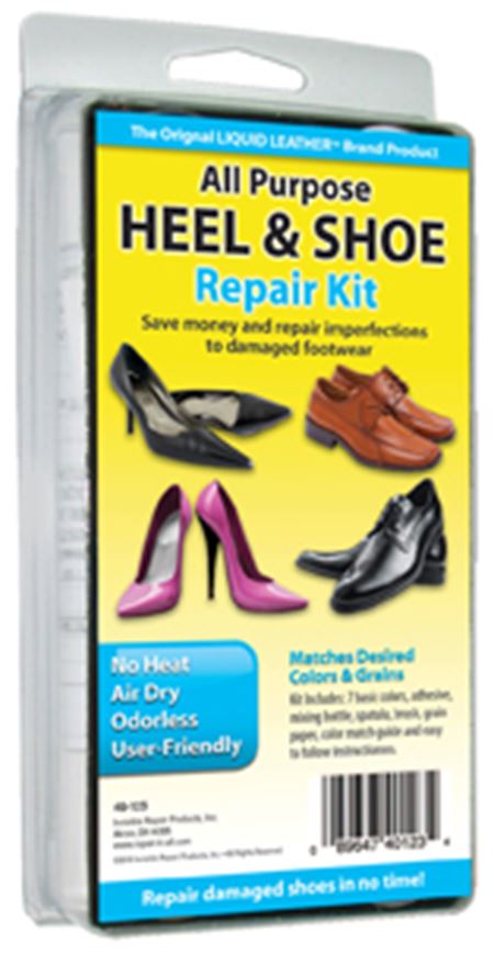 Heel and Shoe Repair Kit (Item 30-125) : No Heat Leather & Vinyl Repair :  Invisible Repair Products